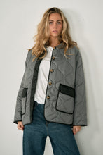 Load image into Gallery viewer, Quilted Block Jacket - Black