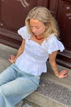 Load image into Gallery viewer, Honey Ruffle Top - White