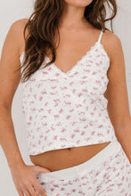 Load image into Gallery viewer, Viola Lace Top - Light Rose Flowers