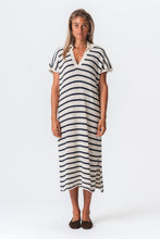 Load image into Gallery viewer, Victoria Dress - White/Navy