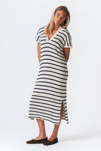 Load image into Gallery viewer, Victoria Dress - White/Navy
