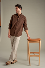 Load image into Gallery viewer, Linen Shirt - Coffee