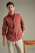 Load image into Gallery viewer, Linen Shirt - Terracotta