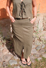 Afbeelding in Gallery-weergave laden, Linen Skirt - Green