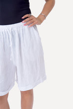 Load image into Gallery viewer, Linen Shorts - White