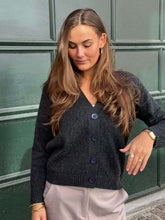 Load image into Gallery viewer, Knitted Cardigan - Dark Grey Melange