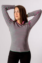 Load image into Gallery viewer, Line Long Sleeve Sweater - Super Pink/Jelly Bean