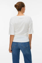 Cargar imagen en el visor de la galería, Navaro 2/4 O-Neck Top - Snow White