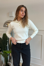 Load image into Gallery viewer, Long-sleeved Polo Shirt - Ecru