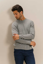 Load image into Gallery viewer, Pullover Cable Knit - Gray Melange