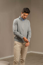 Load image into Gallery viewer, Pullover Zip Cardigan - Grey Melange