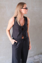 Afbeelding in Gallery-weergave laden, Linen Vest - Black