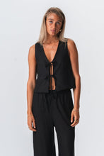 Afbeelding in Gallery-weergave laden, Linen Vest - Black