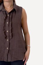 Carica l'immagine nel visualizzatore di Gallery, Mio Linen Top - Brown