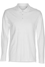Load image into Gallery viewer, Muscle Long Sleeve Polo Shirt - White