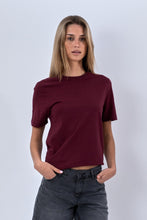 Load image into Gallery viewer, Boyfriend Tee - Burgundy Red