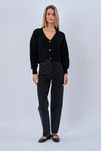 Load image into Gallery viewer, V-Neck Cardigan - Black