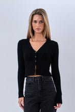 Afbeelding in Gallery-weergave laden, Nova Tie Blouse Knit - Black