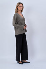 Load image into Gallery viewer, Ivy Tie Blouse Knit - Khaki