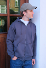 Cargar imagen en el visor de la galería, Relaxed Zip Hoodie - Dark Grey