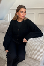 Load image into Gallery viewer, V-Neck Cardigan - Black