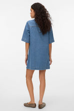 Charger l'image dans la galerie, Fenja Short Denim Dress - Medium Blue Denim