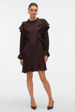 Load image into Gallery viewer, Lizzi Short Flounce Dress - Chocolate Torte