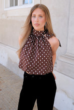 Carica l'immagine nel visualizzatore di Gallery, Wilma Top - Brown/White Dots