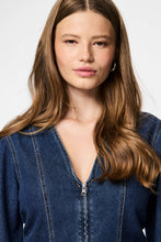 Load image into Gallery viewer, Flora Denim Dress - Dark Blue Denim