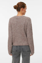 Afbeelding in Gallery-weergave laden, Novah O-Neck Button Cardi - Brown Lentil Melange