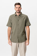 Charger l'image dans la galerie, Short Sleeve Linen Shirt - Army