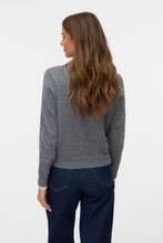 Carica l'immagine nel visualizzatore di Gallery, Wonderful O-Neck Cardigan -Medium Grey Melange w. Birch
