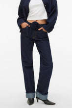 Load image into Gallery viewer, Allison Straight Rosebelt - Dark Blue Denim