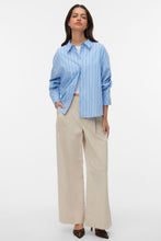 Load image into Gallery viewer, Meng MidWaist Crinkled Wide Pant - Cement