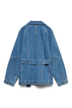 Cargar imagen en el visor de la galería, Agnes Belt Denim Jacket - Medium Blue Denim