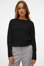 Load image into Gallery viewer, Doffy O-Neck Blouse - Black Melange
