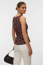 Load image into Gallery viewer, Elisa Smock Top - Chocolate Martini - Snow White Dot