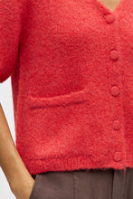 Load image into Gallery viewer, Saggia V-Neck Knit Cardigan - Poinsettia Melange