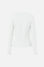 Cargar imagen en el visor de la galería, Marie O-Neck Poin Top - Cloud Dancer