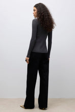 Carica l'immagine nel visualizzatore di Gallery, Ukino O-Neck Knit Cardigan - Dark Grey Melange