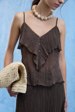 Carica l'immagine nel visualizzatore di Gallery, Danira V-Neck Singlet Top - Slate Black