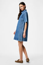 Load image into Gallery viewer, SkyA-Shape Denim Dress - Medium Blue Denim
