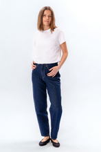 Load image into Gallery viewer, The Original Performance Mom Jeans - Dark Blue Denim