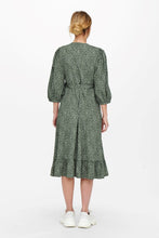 Load image into Gallery viewer, Olivia 3/4 Wrap Midi Dress - Balsam Green