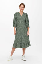 Load image into Gallery viewer, Olivia 3/4 Wrap Midi Dress - Balsam Green