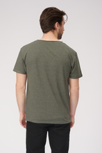 Load image into Gallery viewer, Raw Neck T-shirt - Mottled Green