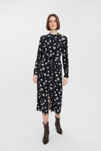 Charger l'image dans la galerie, Robe de chemise à manches longues faciles - noir