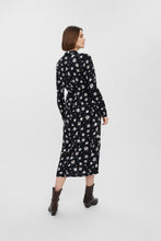 Charger l'image dans la galerie, Robe de chemise à manches longues faciles - noir