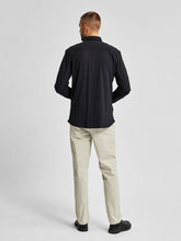 Load image into Gallery viewer, Slim fit shirt in organic cotton - Black - Selected Homme - Black 2