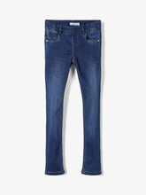 Charger l'image dans la galerie, Superbløde Jeggings - Dark Blue Denim - Name It - White